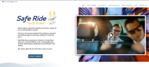 Safe Ride Site homepage image